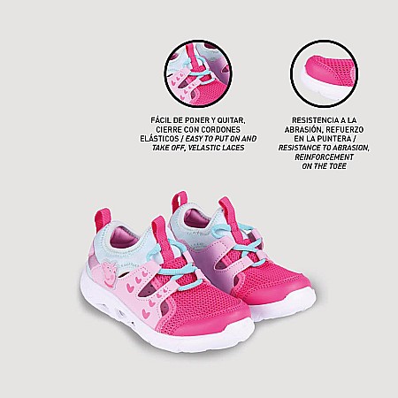 Pantofi copii fete Peppa Pig din textil Cerda, Roz - 2300004702 [7]