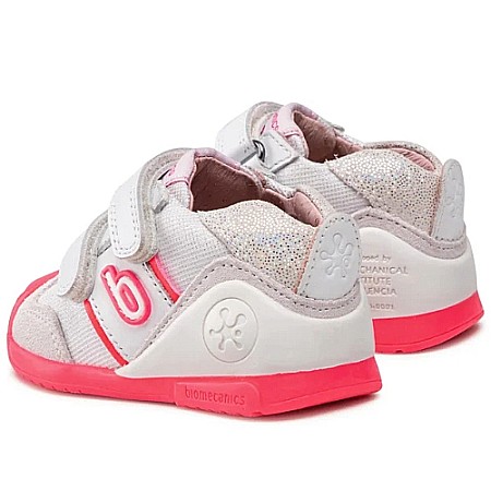 Pantofi copii fete din textil Biomecanics, Alb - 222126-C [2]