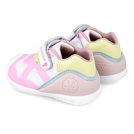 Pantofi copii fete din textil Biomecanics, Roz - 242151-B [3]