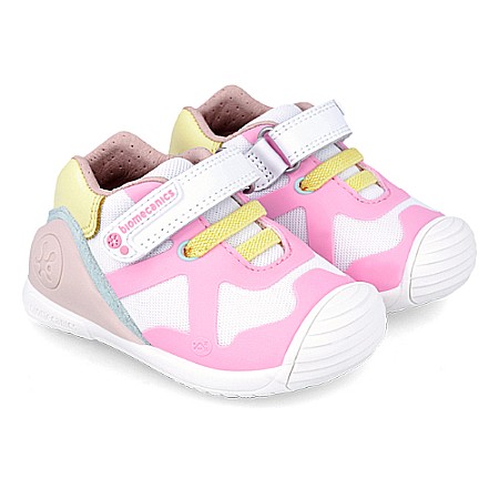 Pantofi copii fete din textil Biomecanics, Roz - 242151-B [0]