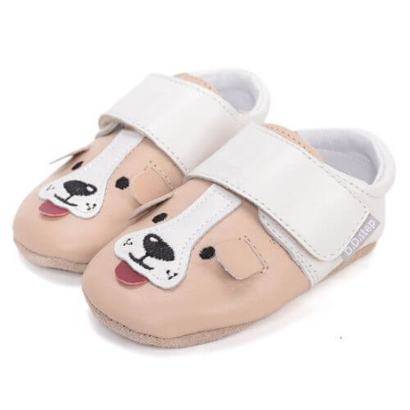 Pantofiori de interior copii baieti din piele DD Step, Crem - K1596-61565 [2]