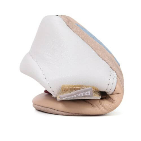 Pantofiori de interior copii baieti din piele DD Step, Crem - K1596-61565 [4]