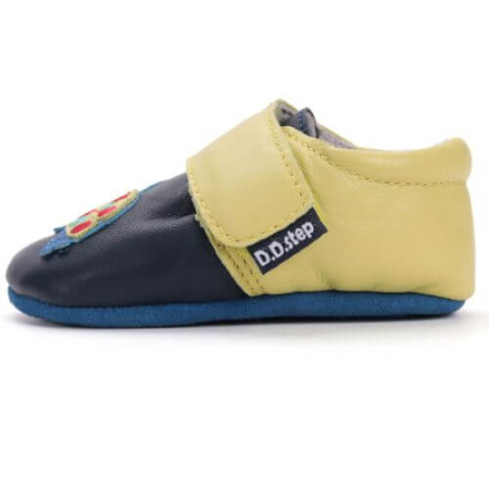 Pantofiori de interior copii baieti din piele DD Step, Albastru - K1596-52102 [4]