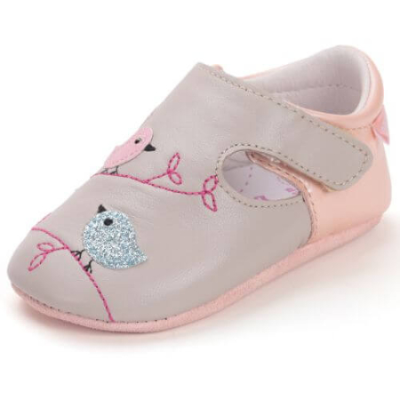 Pantofiori de interior copii fete din piele DD Step, Gri - K1596-52414 [1]