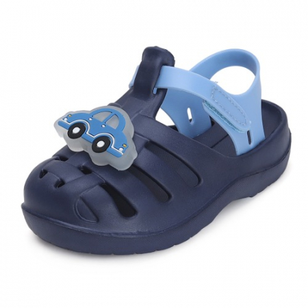 Papucei copii baieti cu LED DD Step, Albastru - J089-41199 [0]