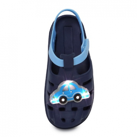 Papucei copii baieti cu LED DD Step, Albastru - J089-41199 [5]