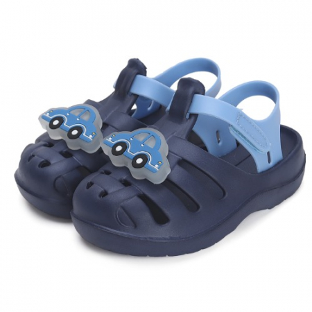 Papucei copii baieti cu LED DD Step, Albastru - J089-41199 [1]