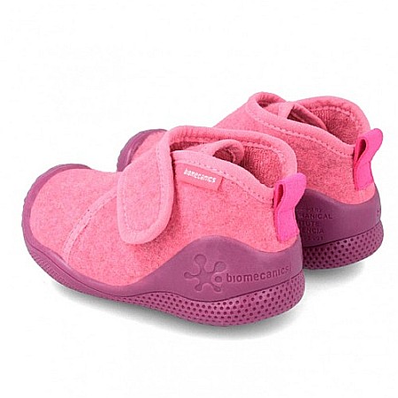 Pantofiori de interior copii fete din textil Biomecanics, Roz - 211160-D [2]