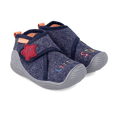 Pantofiori de interior copii baieti din textil Biomecanics, Albastru - 231289-A [1]