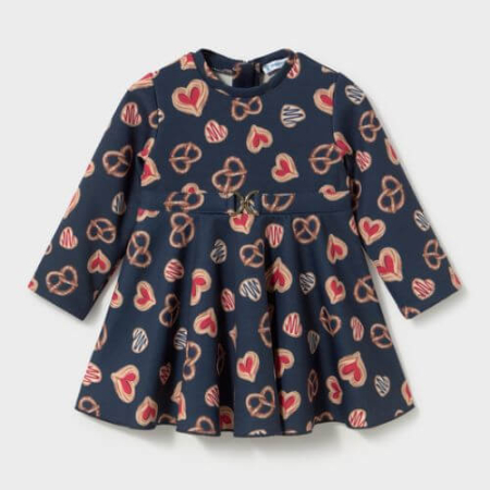 Rochie fetițe Mayoral, Bleumarin Imprimeu Inimi - 2947-035 [2]