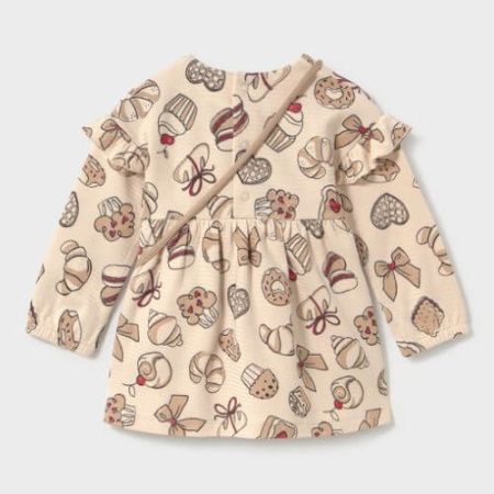 Rochie cu imprimeu și geantă fete Mayoral, Crem - 2936-090 [1]