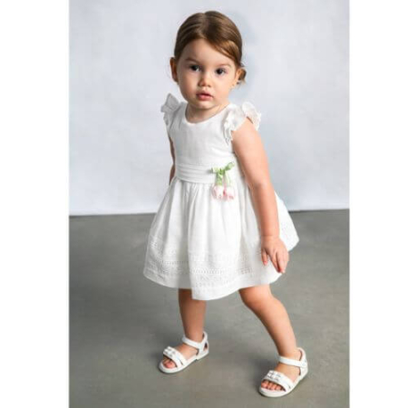Imbracaminte Copii - Rochie din bumbac Mayoral, Alb - 1907-042