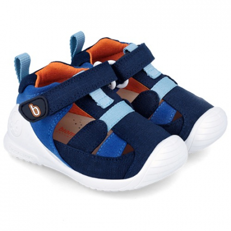 Sandale copii baieti din canvas Biomecanics, Albastru - 242186-A [0]