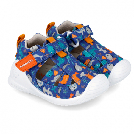 Sandale copii baieti din canvas Biomecanics, Albastru - 242185-A [1]