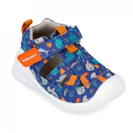 Sandale copii baieti din canvas Biomecanics, Albastru - 242185-A [0]