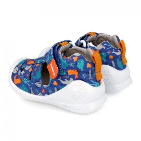 Sandale copii baieti din canvas Biomecanics, Albastru - 242185-A [2]