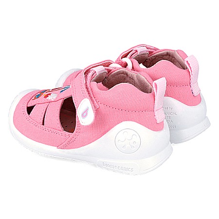 Sandale copii fete din canvas Biomecanics, Roz - 242184-B [1]