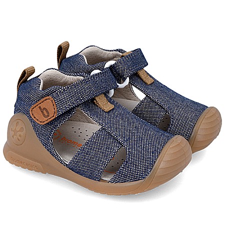 Sandale copii baieti din canvas Biomecanics, Albastru - 242188-A [0]