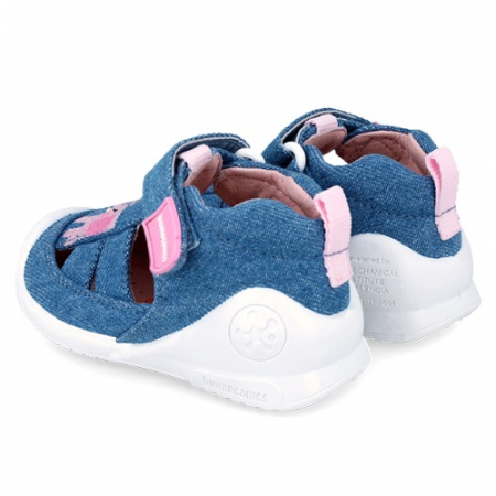 Sandale copii fete din canvas Biomecanics, Albastru - 242183-C [2]