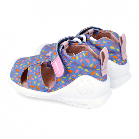 Sandale copii fete din canvas Biomecanics, Albastru - 242190-B [2]