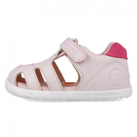 Sandale copii fete calapod lat din piele Biomecanics, Roz - 252166-C779 [5]
