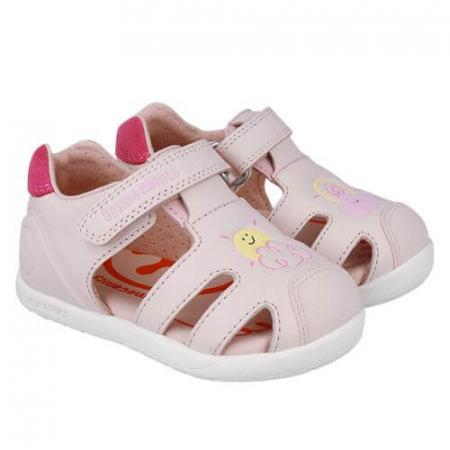 Colectie Primavara - Sandale copii fete calapod lat din piele Biomecanics, Roz - 252166-C779