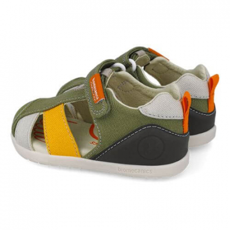 Sandale copii baieti calapod lat din textil Biomecanics, Verde - 252198-B801 [3]