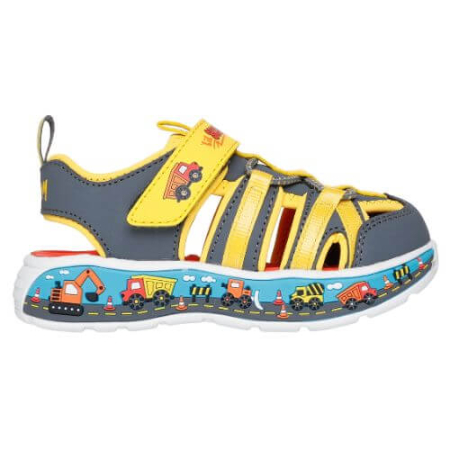 Sandale - Sandale copii baieti din textil Skechers, Galben - 407041-CCYL