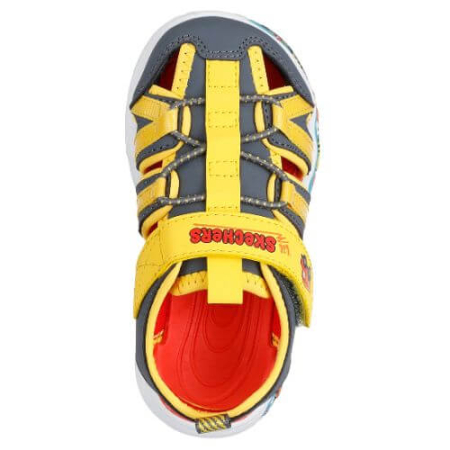 Sandale copii baieti din textil Skechers, Galben - 407041-CCYL [4]