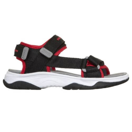 Sandale - Sandale copii baieti din material textil Skechers, Negru - 407013-BKRD