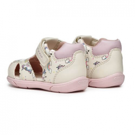 Sandale copii fete din material sintetic Geox, Crem - B556FB_000BC_C0175 [5]
