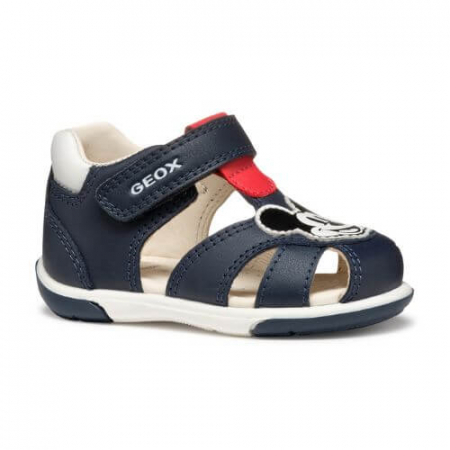 Sandale - Sandale copii baieti din piele naturala Geox Mickey Mouse, Albastru - B556ED_08554_C0735