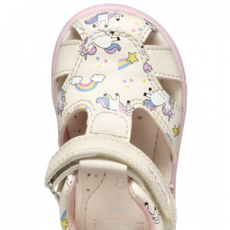 Sandale copii fete din material sintetic Geox, Crem - B556FB_000BC_C0175 [2]
