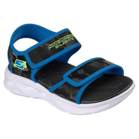 Sandale copii baieti cu LED Skechers, Albastru - 407010-BKBL [1]