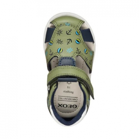 Sandale copii baieti din material sintetic Geox, Verde - B556EC_05404_CE3F4 [8]