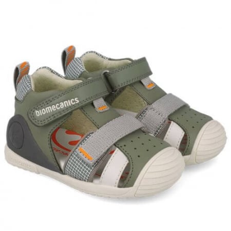Incaltaminte Copii - Sandale copii baieti din piele Biomecanics, Verde - 252117-B830