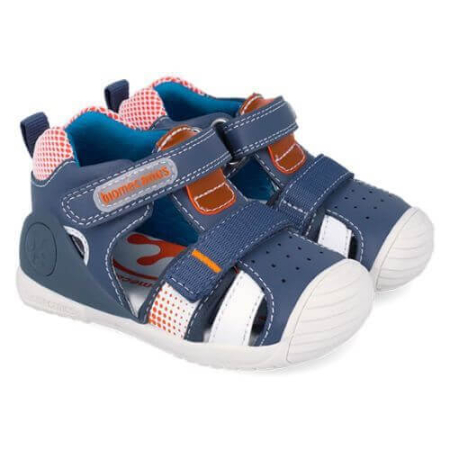 Noua Colectie Primavara - Sandale copii baieti din piele Biomecanics, Albastru - 262124-A556