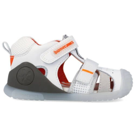 Sandale copii baieti din piele Biomecanics, Alb - 262124-B050 [2]