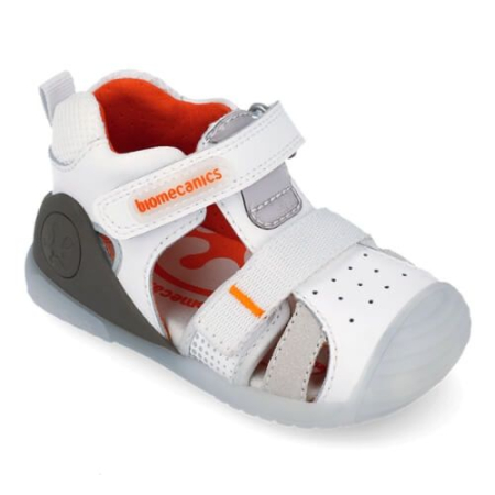 Sandale copii baieti din piele Biomecanics, Alb - 262124-B050 [1]