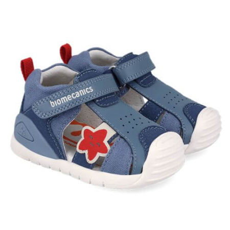 Noua Colectie Primavara - Sandale copii baieti din piele Biomecanics, Albastru - 262127-A631