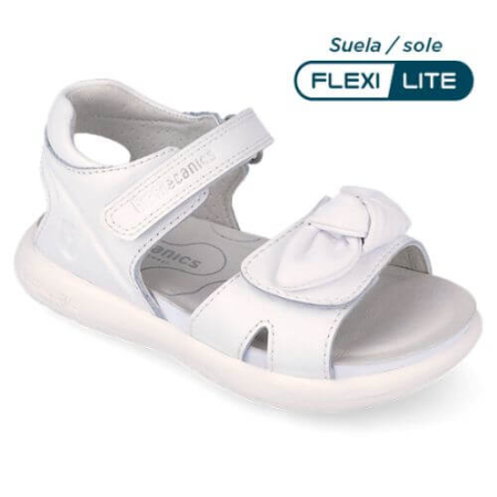 Sandale - Sandale copii fete din piele Biomecanics, Alb - 262208-C050