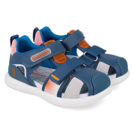 Sandale copii baieti din piele Biomecanics, Albastru - 262231-A556 [2]
