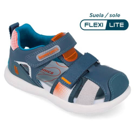 Sandale baieti - Sandale copii baieti din piele Biomecanics, Albastru - 262231-A556