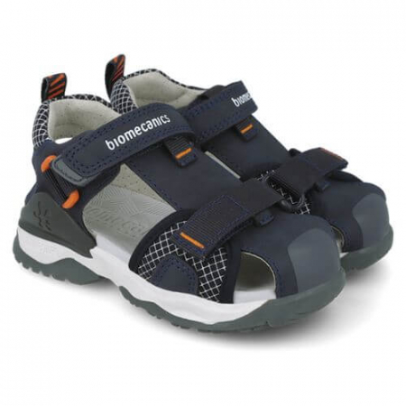 Incaltaminte Baieti - Sandale copii baieti din textil Biomecanics, Albastru - 252220-A089