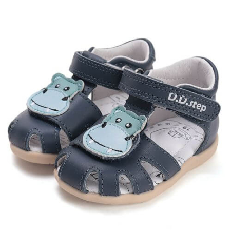 Sandale baieti - Sandale copii baieti din piele DD Step, Albastru - G075-61516A