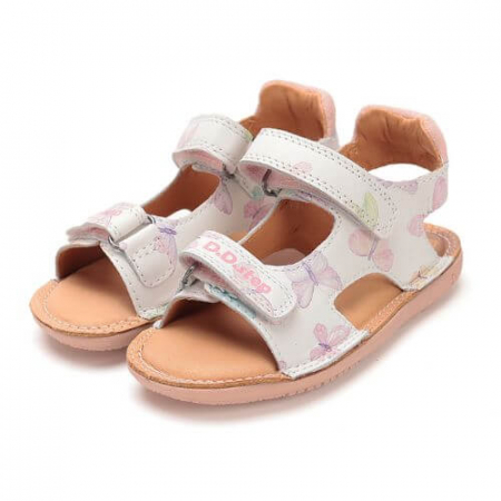 Colectie Primavara - Sandale copii fete din piele DD Step, Alb - G080-51614C