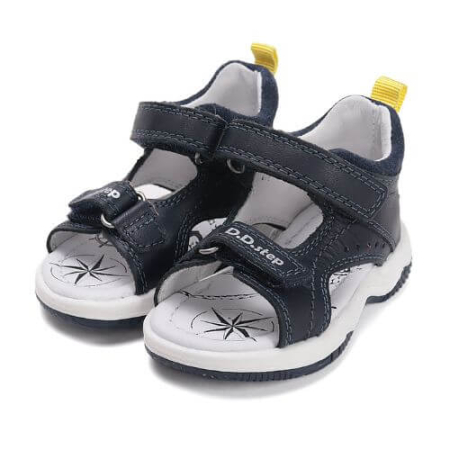 Sandale - Sandale copii baieti din piele DD Step, Albastru - G103-61588B