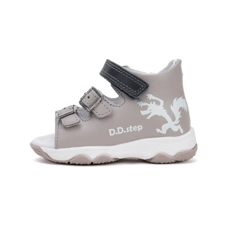 Lichidare de stoc - Sandale copii băieți DD Step, Gri - G064-51156B