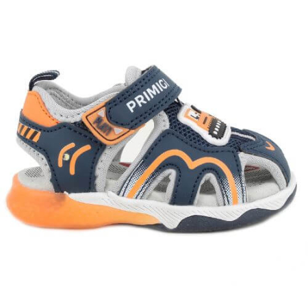 Sandale - Sandale copii baieti din textil cu LED Primigi, Albastru - 1457122