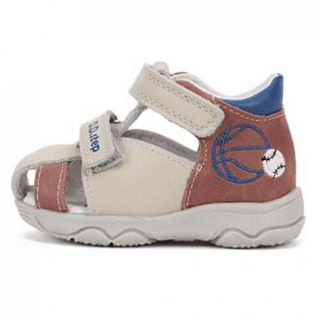 Sandale copii baieti din piele DD Step, Crem - G064-51611A [0]